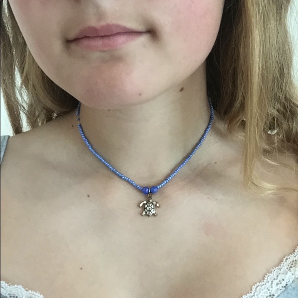 Blue turtle necklace!! 💙💙